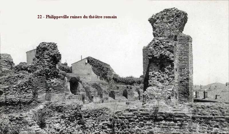 Philippeville - 1905 - Ruines du Théâtre Romain, le plus grand découvert en Algérie