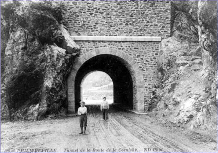 Philippeville - Tunnel de la Route de la Corniche vers Stora